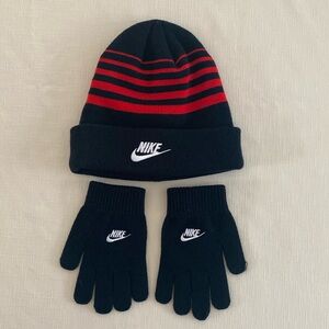 Nike Boys Futura Foldover Beanie and Glove 2piece Set